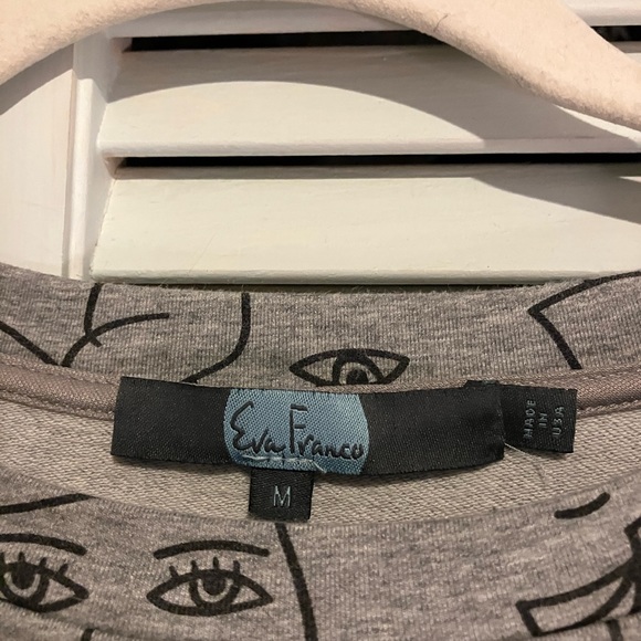 Anthropologie Eva Franco Forever Face Peplum Sweatshirt - Picture 5 of 5